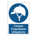 Casque d'équitation obligatoire