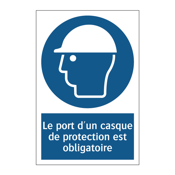 Le port d'un casque de protection est obligatoire