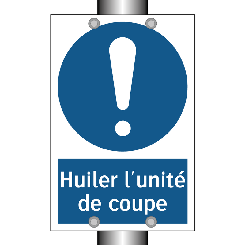 Huiler l'unité de coupe
