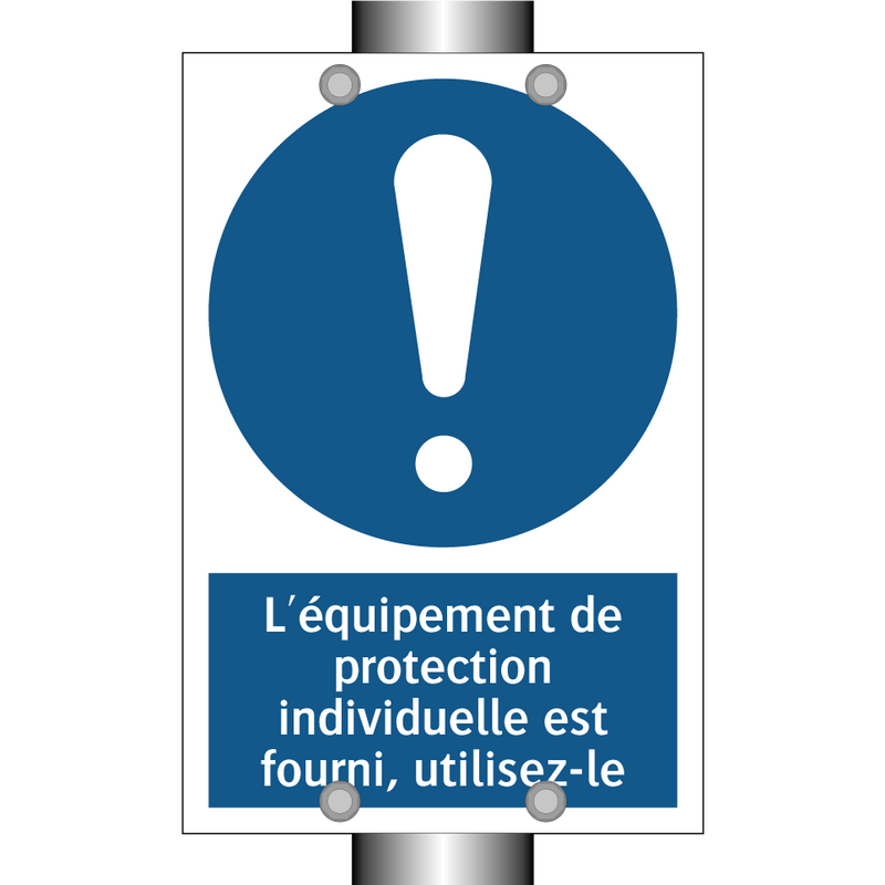 L'équipement de protection individuelle est fourni, utilisez-le