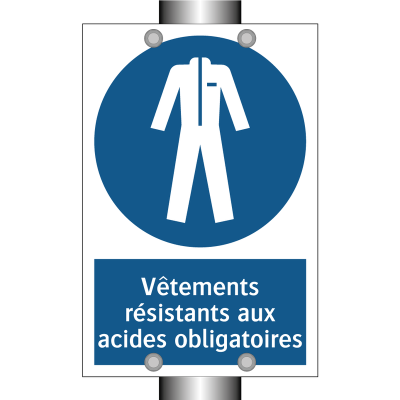 Vêtements résistants aux acides obligatoires