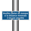 Veuillez porter un masque si la distance minimale n'est pas possible.