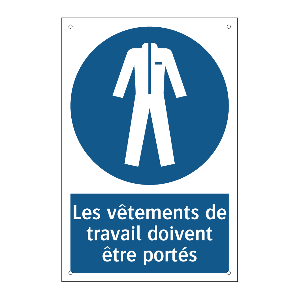 Les vêtements de travail doivent être portés