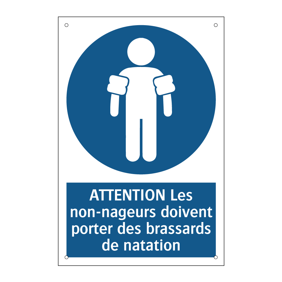 ATTENTION Les non-nageurs doivent porter des brassards de natation