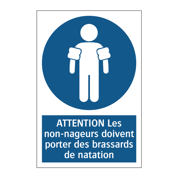 ATTENTION Les non-nageurs doivent porter des brassards de natation