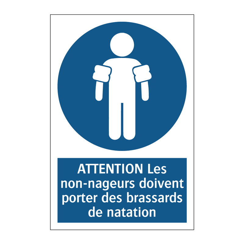 ATTENTION Les non-nageurs doivent porter des brassards de natation