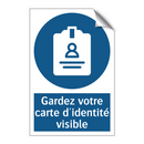 Gardez votre carte d'identité visible
