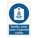Gardez votre carte d'identité visible