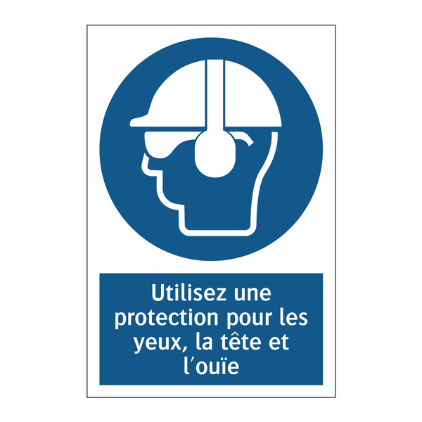 Utilisez une protection pour les yeux, la tête et l'ouïe