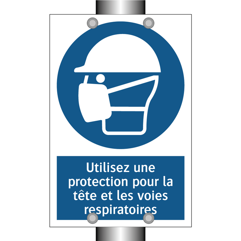 Utilisez une protection pour la tête et les voies respiratoires
