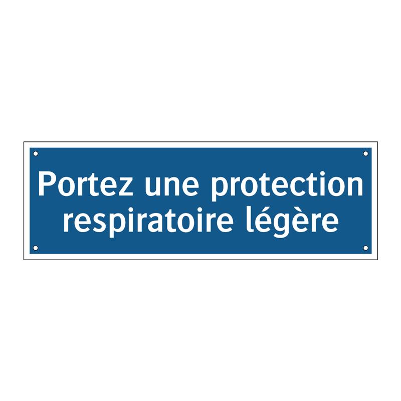 Portez une protection respiratoire légère