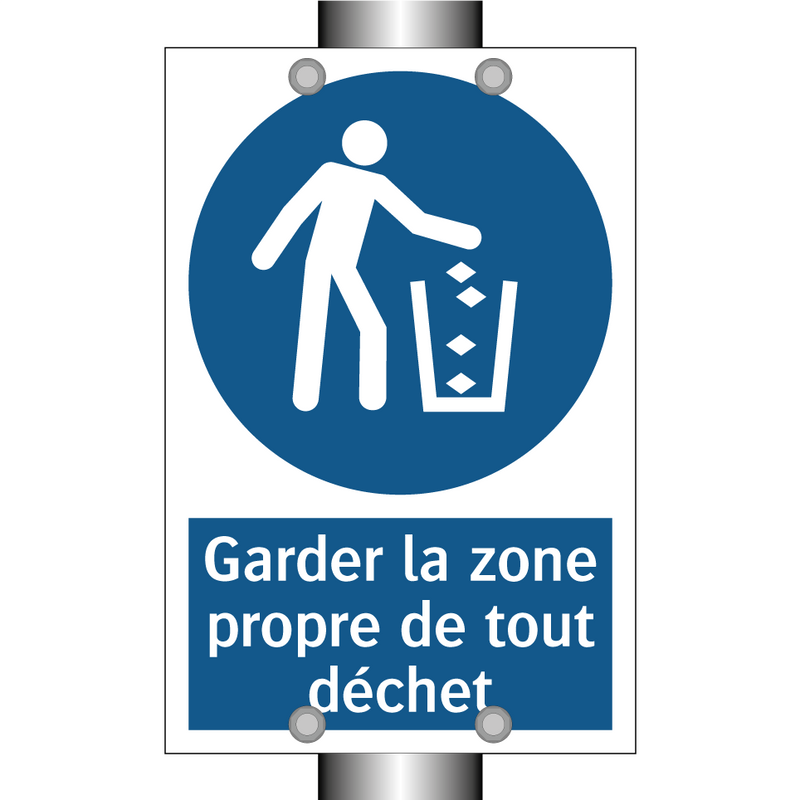 Garder la zone propre de tout déchet
