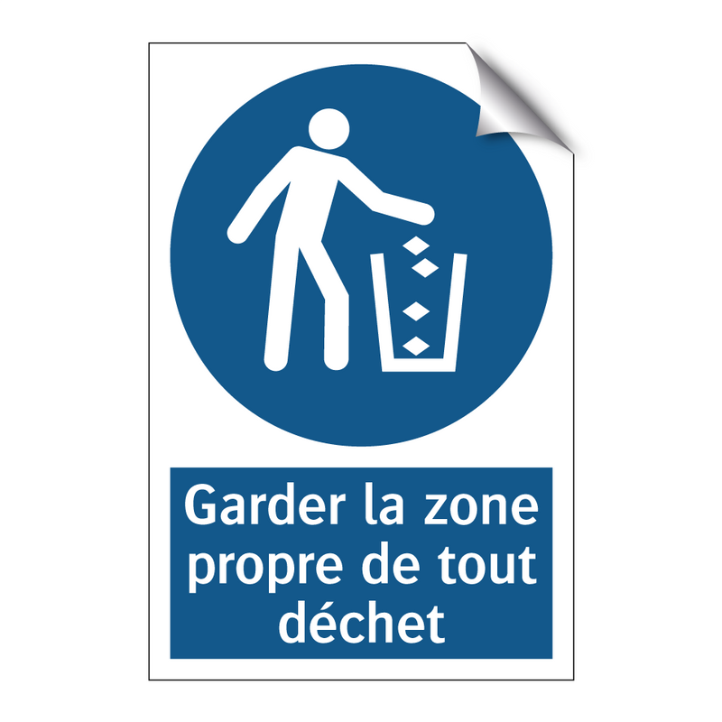 Garder la zone propre de tout déchet
