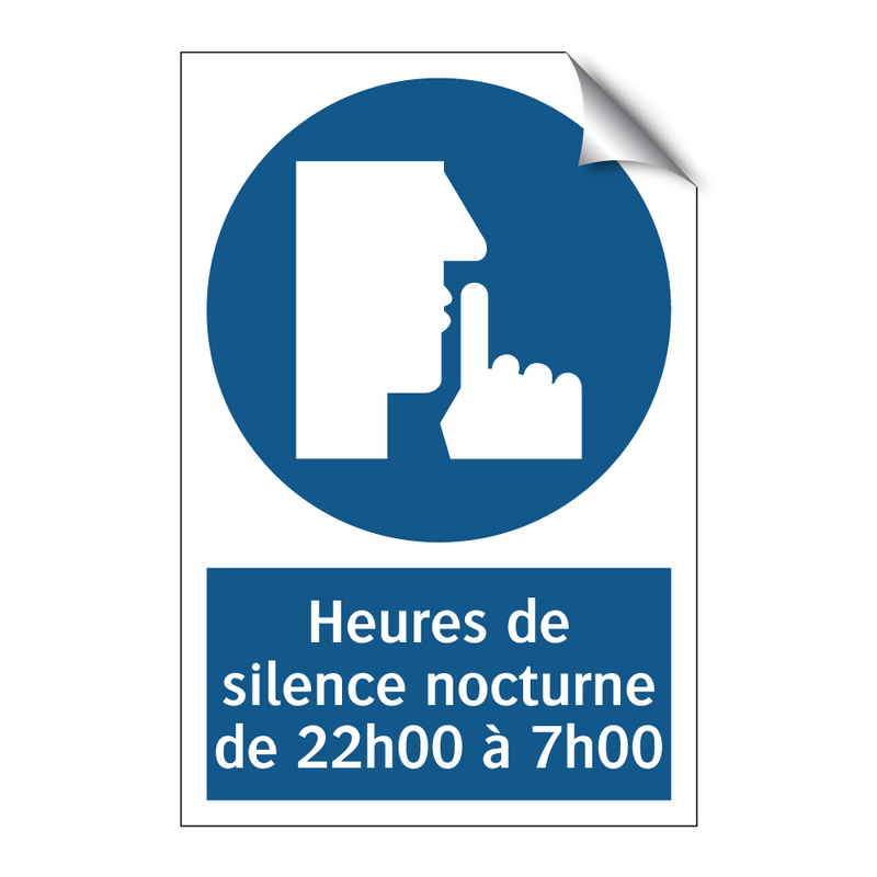 Heures de silence nocturne de 22h00 à 7h00