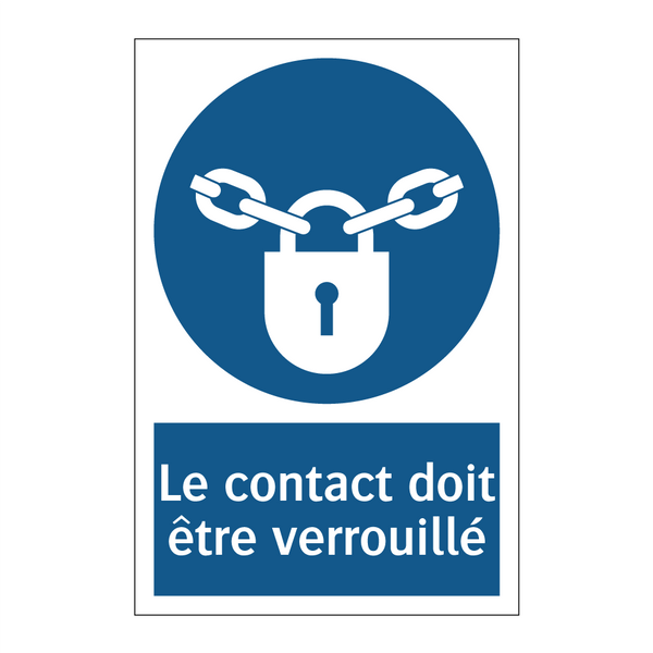Le contact doit être verrouillé