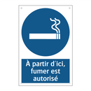 À partir d'ici, fumer est autorisé