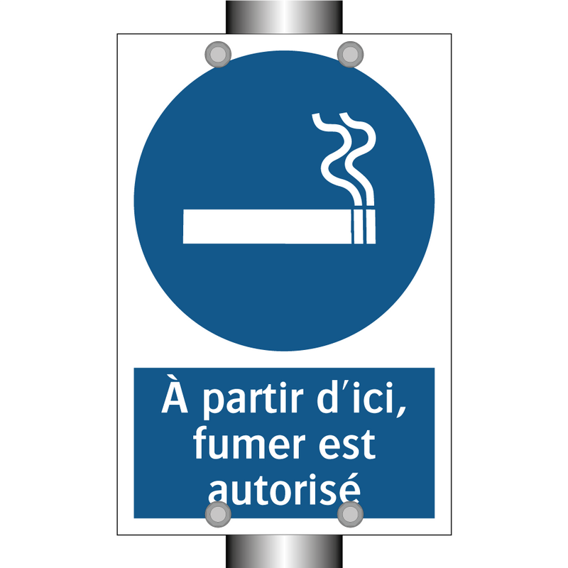 À partir d'ici, fumer est autorisé