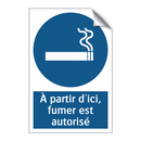 À partir d'ici, fumer est autorisé
