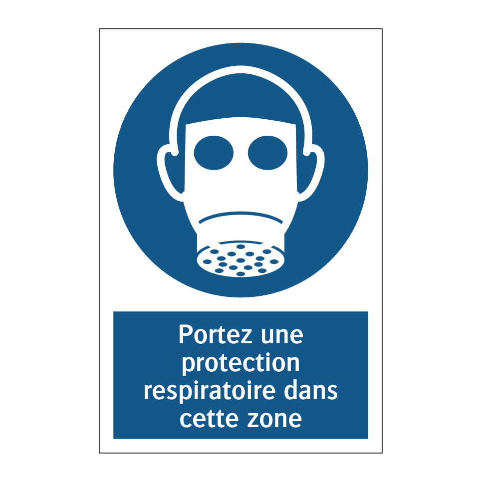 Portez une protection respiratoire dans cette zone