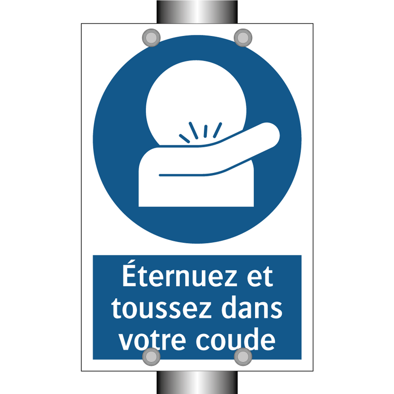Éternuez et toussez dans votre coude