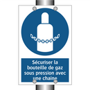 Sécuriser la bouteille de gaz sous pression avec une chaîne