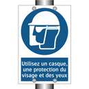 Utilisez un casque, une protection du visage et des yeux