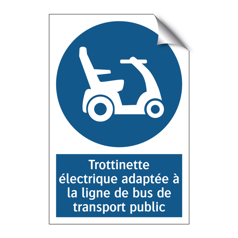 Trottinette électrique adaptée à la ligne de bus de transport public