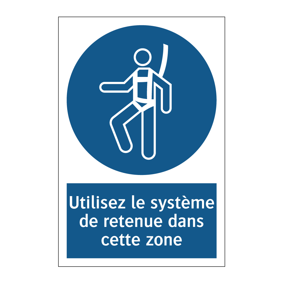 Utilisez le système de retenue dans cette zone