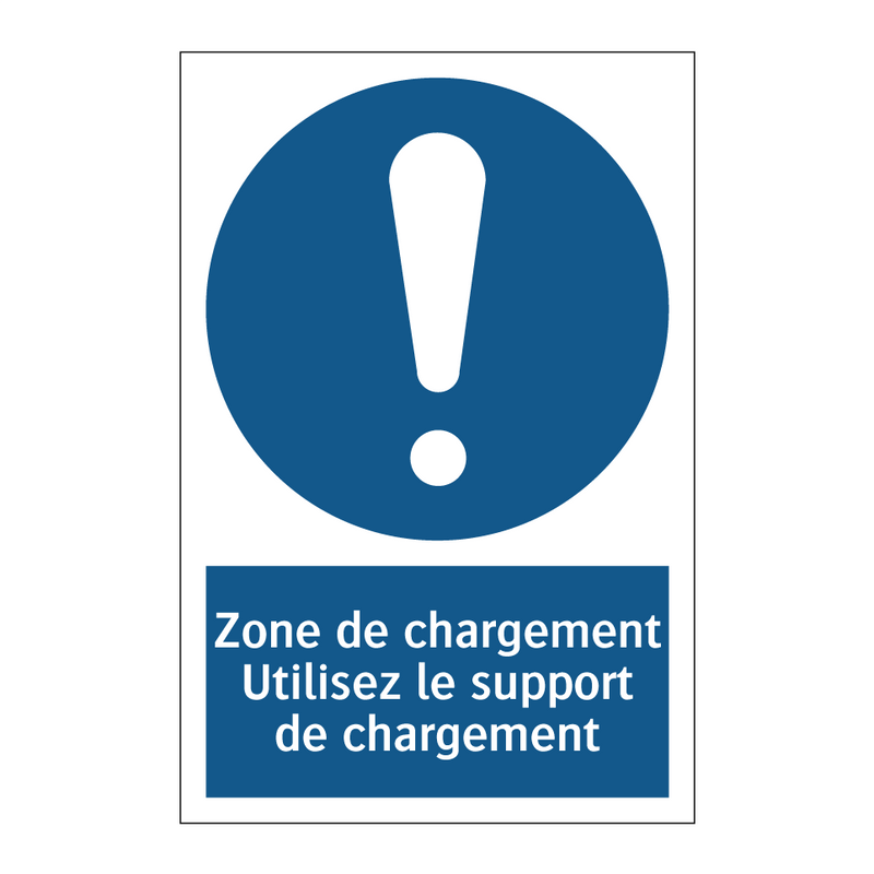 Zone de chargement Utilisez le support de chargement