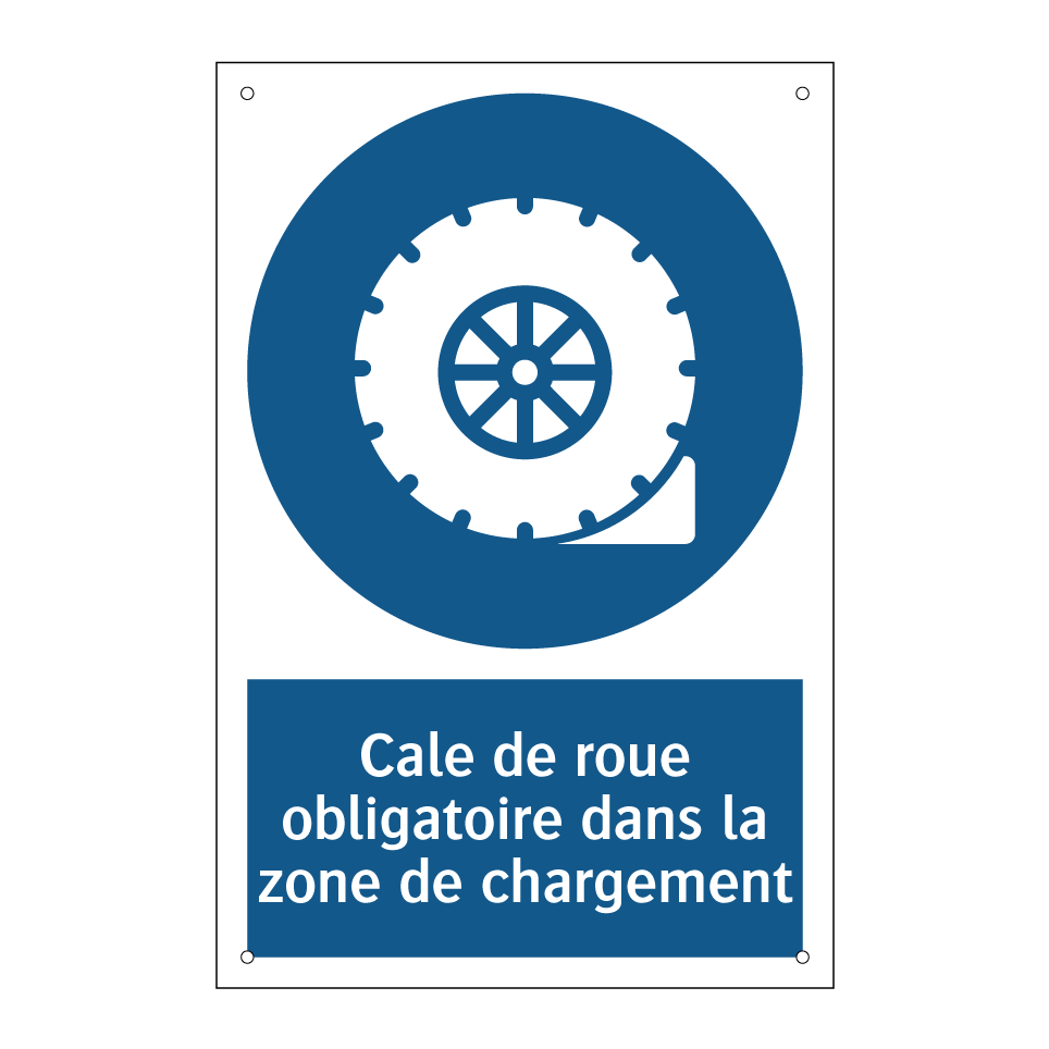 Cale de roue obligatoire dans la zone de chargement