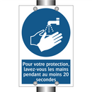 Pour votre protection, lavez-vous les mains pendant au moins 20 secondes