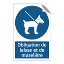 Obligation de laisse et de muselière