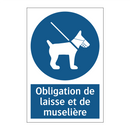 Obligation de laisse et de muselière