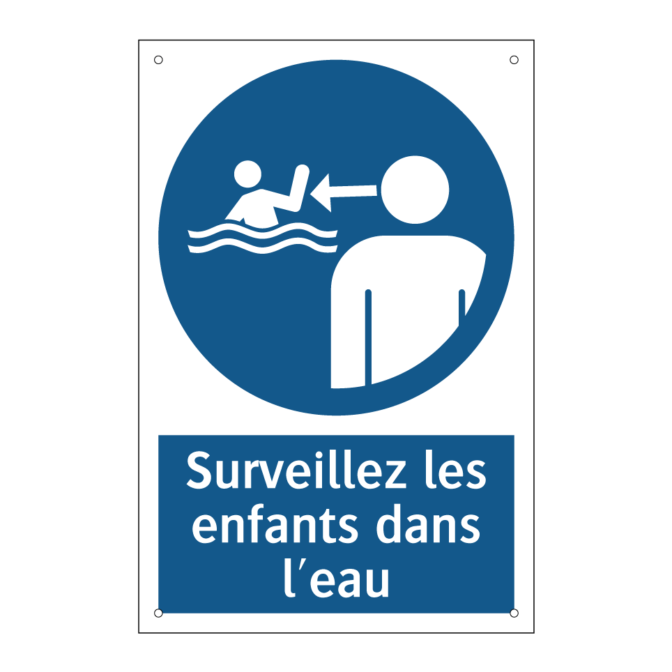 Surveillez les enfants dans l'eau