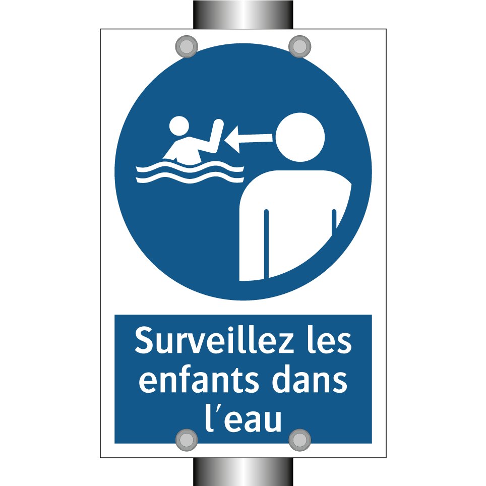 Surveillez les enfants dans l'eau
