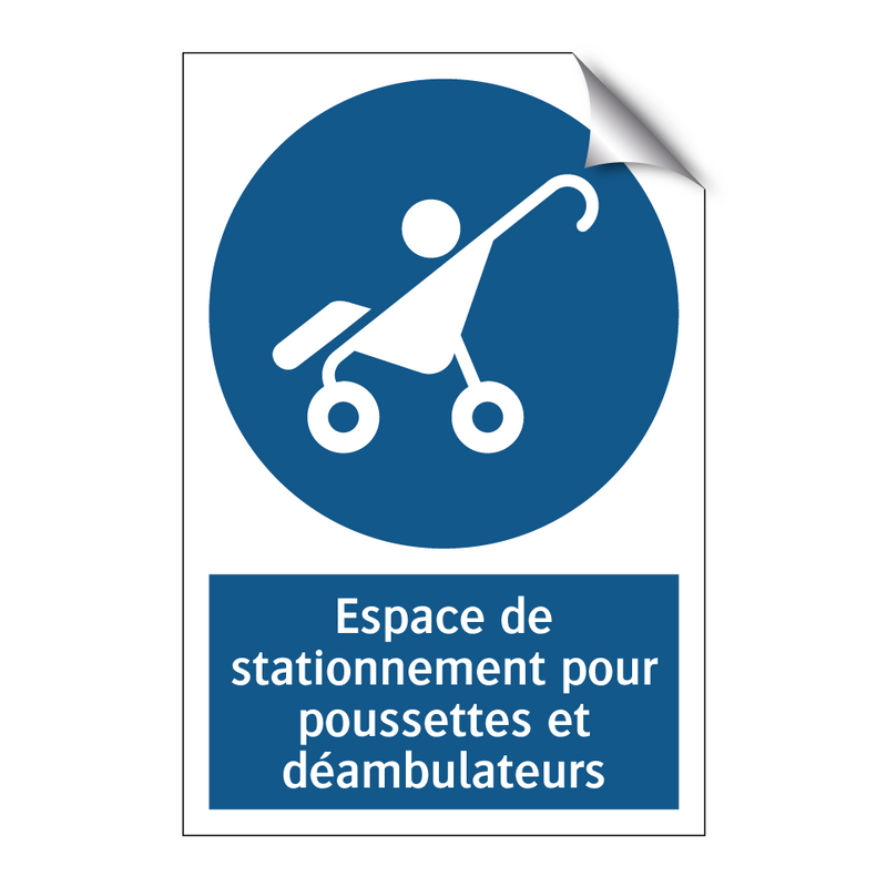 Espace de stationnement pour poussettes et déambulateurs