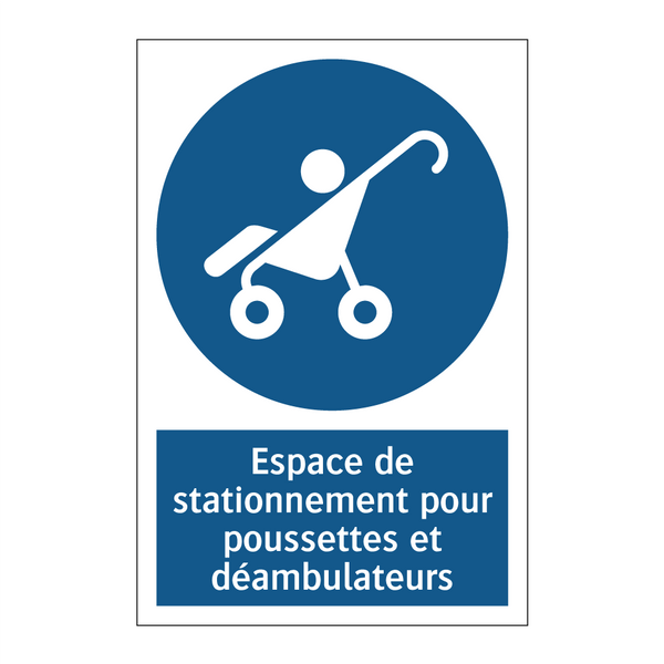 Espace de stationnement pour poussettes et déambulateurs