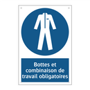 Bottes et combinaison de travail obligatoires
