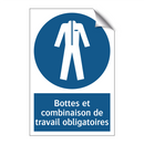 Bottes et combinaison de travail obligatoires