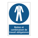 Bottes et combinaison de travail obligatoires
