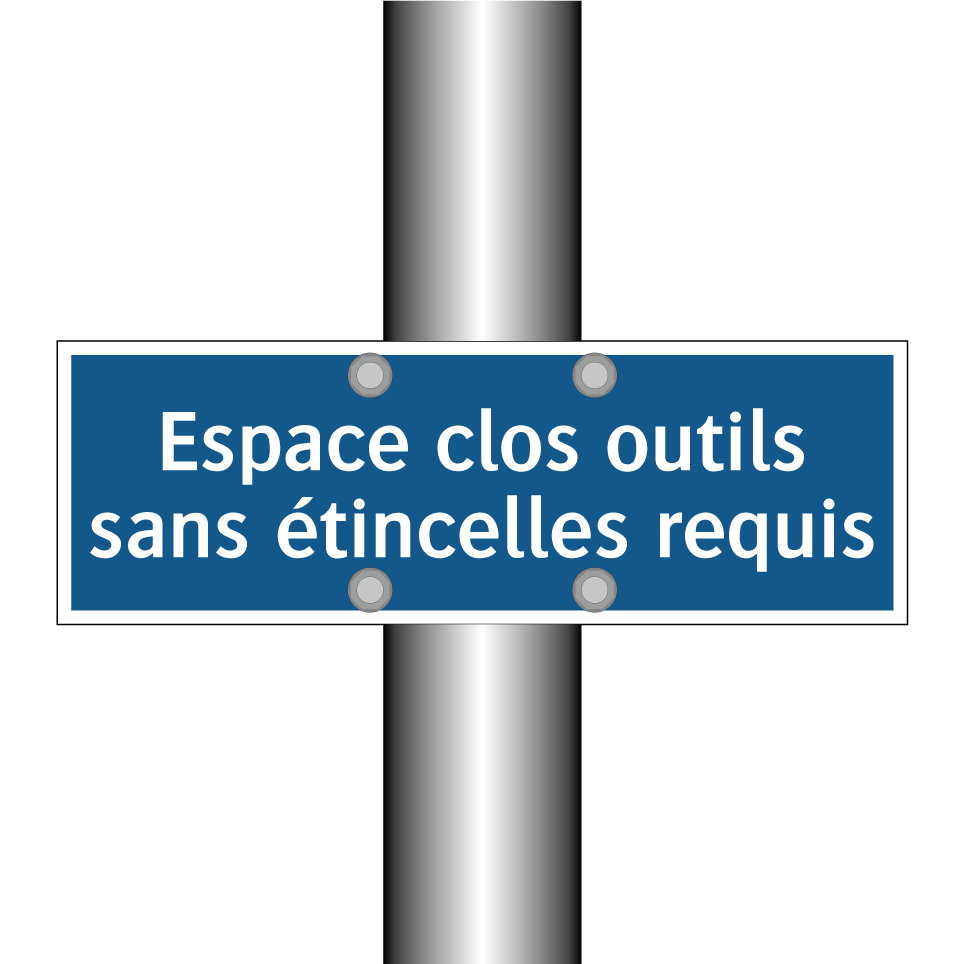 Espace clos outils sans étincelles requis