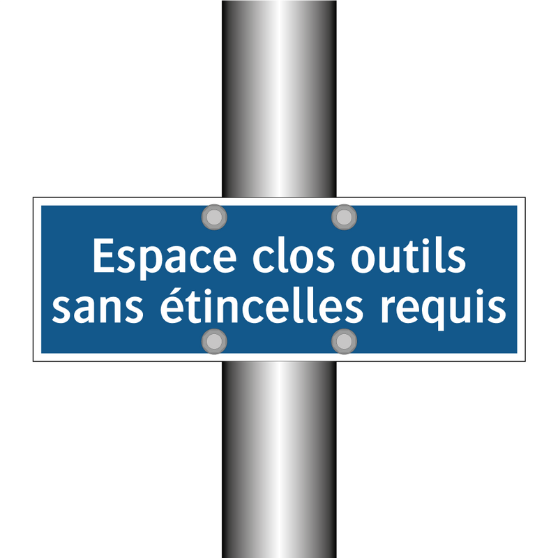Espace clos outils sans étincelles requis