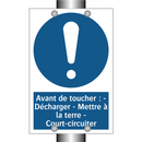 Avant de toucher : - Décharger - Mettre à la terre - Court-circuiter