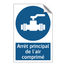 Arrêt principal de l'air comprimé