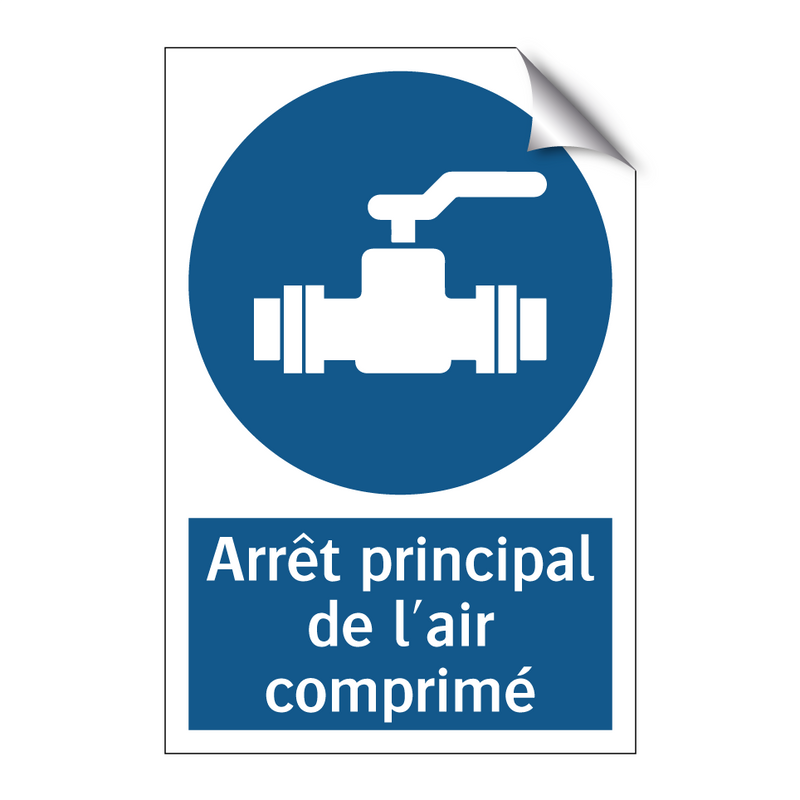 Arrêt principal de l'air comprimé