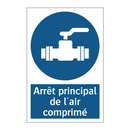 Arrêt principal de l'air comprimé