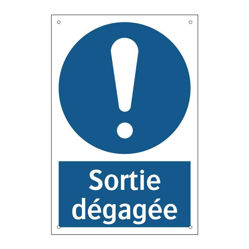Sortie dégagée
