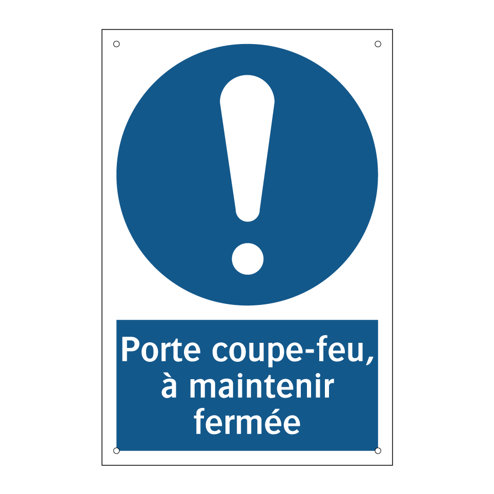 Porte coupe-feu, à maintenir fermée