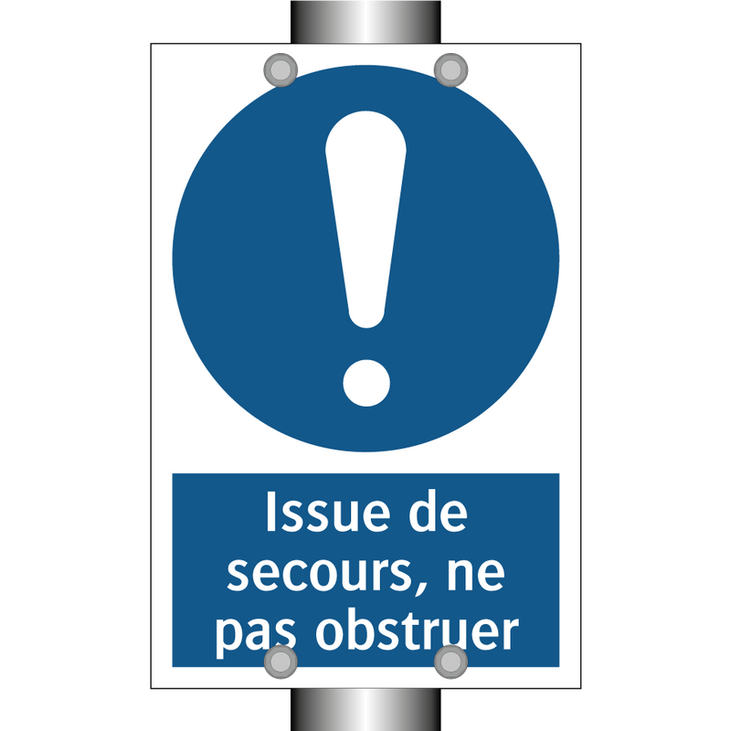 Issue de secours, ne pas obstruer
