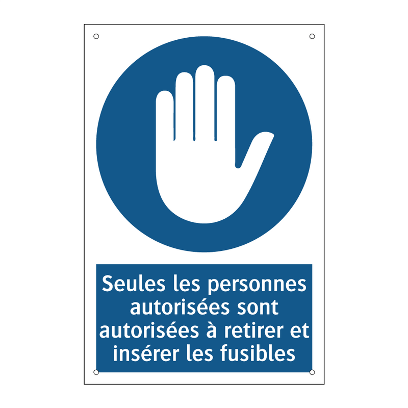 Seules les personnes autorisées sont autorisées à retirer et insérer les fusibles